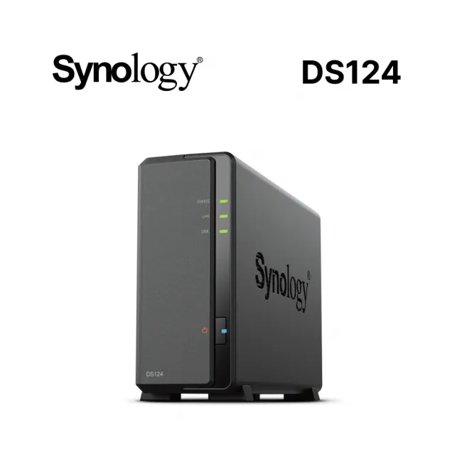 【Synology 群暉科技】搭WD 4TB x1 ★ DS124 1Bay NAS 網路儲存伺服器