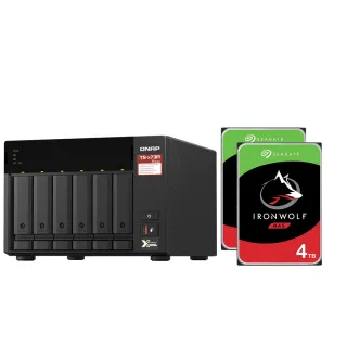 【QNAP 威聯通】搭希捷 4TB x2 ★ TS-673A-8G 6Bay NAS 網路儲存伺服器