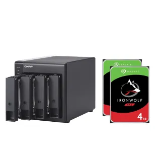 【QNAP 威聯通】搭希捷 4TB x2 ★ TR-004 4Bay RAID 磁碟陣列外接盒