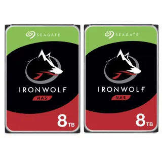 【SEAGATE 希捷】2入組 ★ IronWolf 8TB 3.5吋 7200轉 256MB NAS 內接硬碟(ST8000VN004)