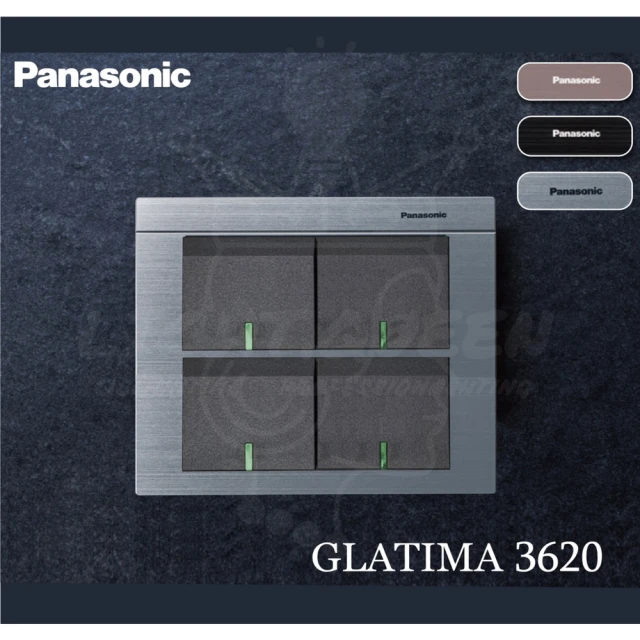 Panasonic 國際牌Panasonic 國際牌 單入 GLATIMA 系列 螢光4切開關 螢光開關 四切開關 110V(WTGF5452H)