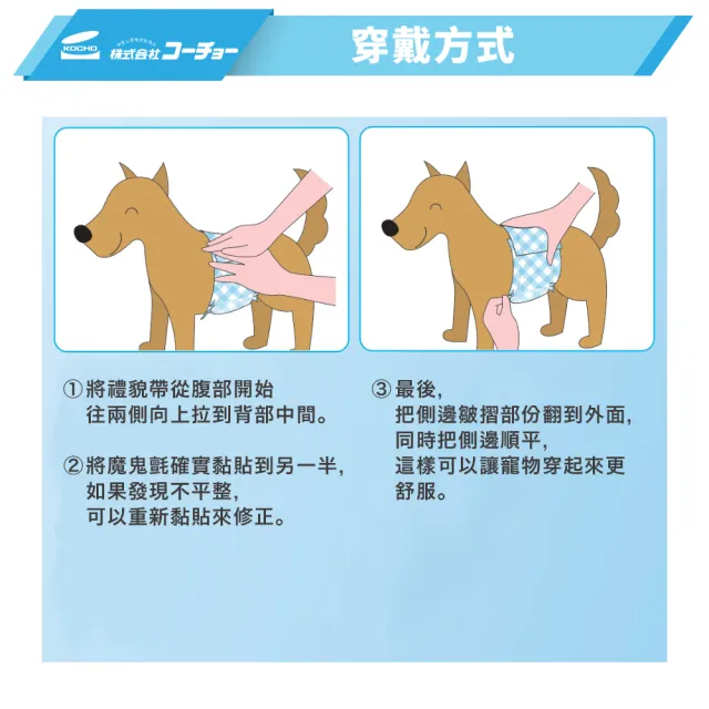 【KOCHO】NEO犬用公狗禮貌帶_2入_濕巾限定組(寵物尿布)