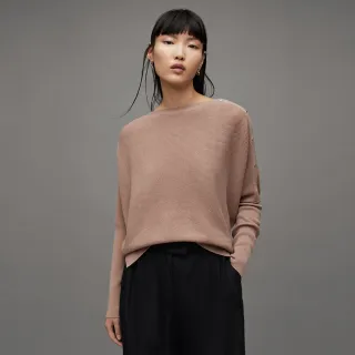 【ALLSAINTS】RAVEN 喀什米爾羊毛斜肩針織上衣PASHMINA PINK WK024Z(舒適版型)