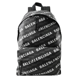 【Balenciaga 巴黎世家】簡約經典LOGO小牛皮雙層對折8卡短夾(黑)