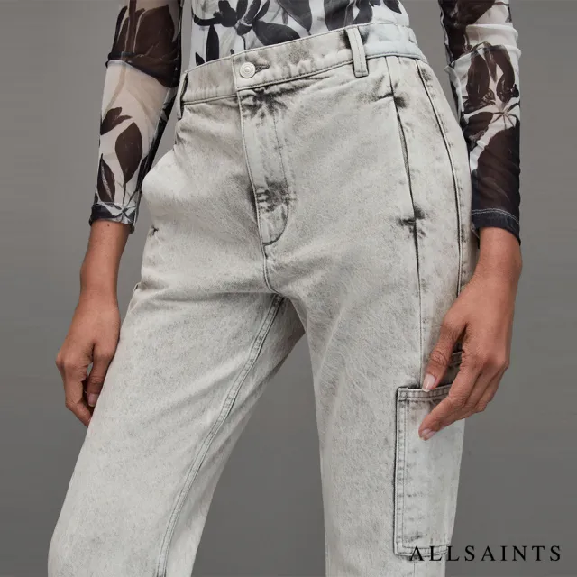 【ALLSAINTS】LEA 個性中腰水洗牛仔休閒長褲 WE004Z 雙11(常規版型)