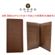 【CROSS】台灣總經銷 限量1折 頂級小牛皮男用對開22卡長夾 全新專櫃展示品(買一送一好禮 贈提袋禮盒)