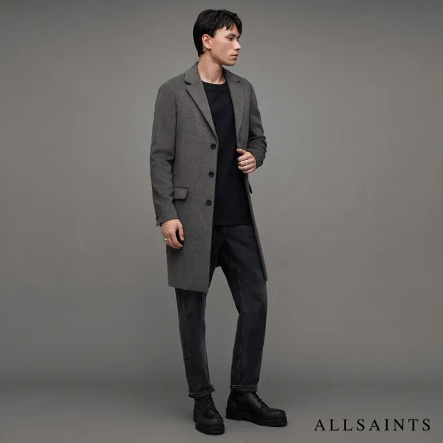 【ALLSAINTS】HAL 羊毛大衣Grey MC032Z(常規版型)