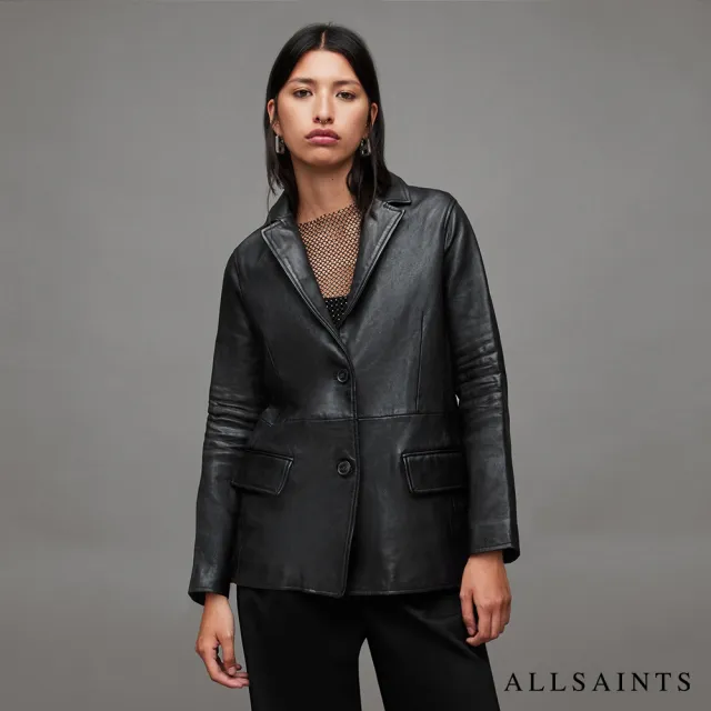 【ALLSAINTS】CORINNA 羊皮西裝外套皮衣 WL124Z(舒適版型)