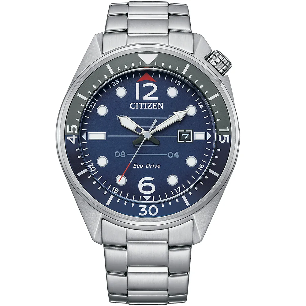 【CITIZEN 星辰】光動能潛水風格手錶-藍 母親節 送禮 禮物(AW1716-83L)