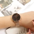 【Daniel Wellington】Petite Amber 經典米蘭編織不鏽鋼手錶 琥珀棕x鍍玫瑰金 32mm(DW00100477)