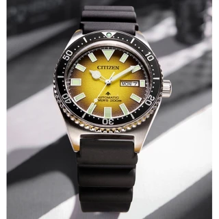 【CITIZEN 星辰】PROMASTER NY012系列 酷色潛水機械錶-橘面41mm(NY0120-01Z)