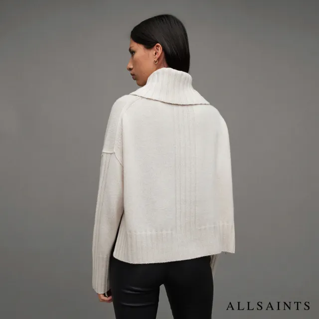 【ALLSAINTS】AKIRA 高領喀什米爾羊毛針織上衣IVORY WHITE WK098Z(舒適版型)