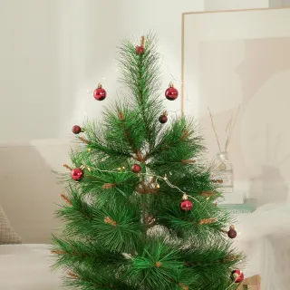 【YU Living 信歐傢居】LED裝飾聖誕燈串 裝飾燈串 長180cm(紅色/暖黃光)