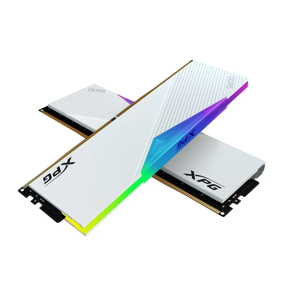 【ADATA 威剛】LANCER RGB DDR5 5600 32GB*2 白色 超頻桌上型記憶體(AX5U5600C3632G-DCLARWH)