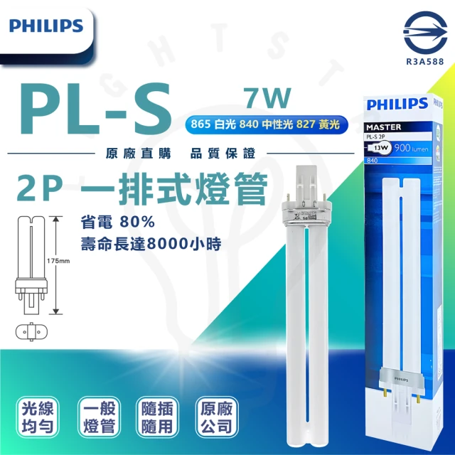 Philips 飛利浦 10入組 LED 4.5W 黃光 白