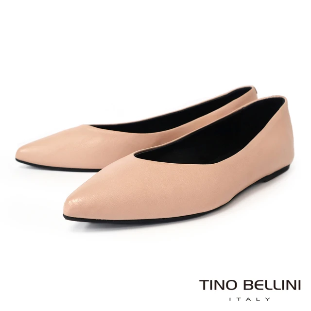 TINO BELLINI 貝里尼 義大利進口素面尖頭平底鞋FSBV015(裸膚)