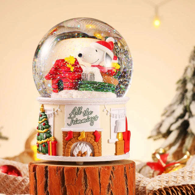 JARLL 讚爾藝術JARLL 讚爾藝術 Snoopy史努比聖誕送禮 音樂水晶球(Peanuts官方授權)