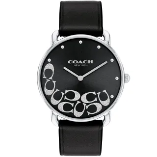 【COACH】官方授權經銷商 Elliot 時尚金屬光C字石英手錶-36mm 母親節 禮物(14504336)