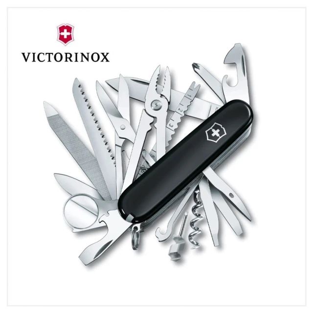 【VICTORINOX 瑞士維氏】瑞士刀 33用冠軍刀/91mm/黑(1.6795.3)