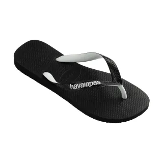 【havaianas 哈瓦仕】拖鞋 男鞋 女鞋 夾腳拖 人字拖 雙色鞋帶 巴西 Top Mix 黑 4115549-1069U