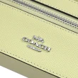 【COACH】簡約經典馬車LOGO皮革手提復古型化妝箱包兩用包(淺綠)