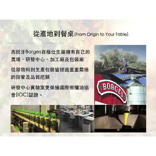 【BORGES 百格仕】100%純葡萄籽油 西班牙原裝原瓶進口(1000ml/瓶)