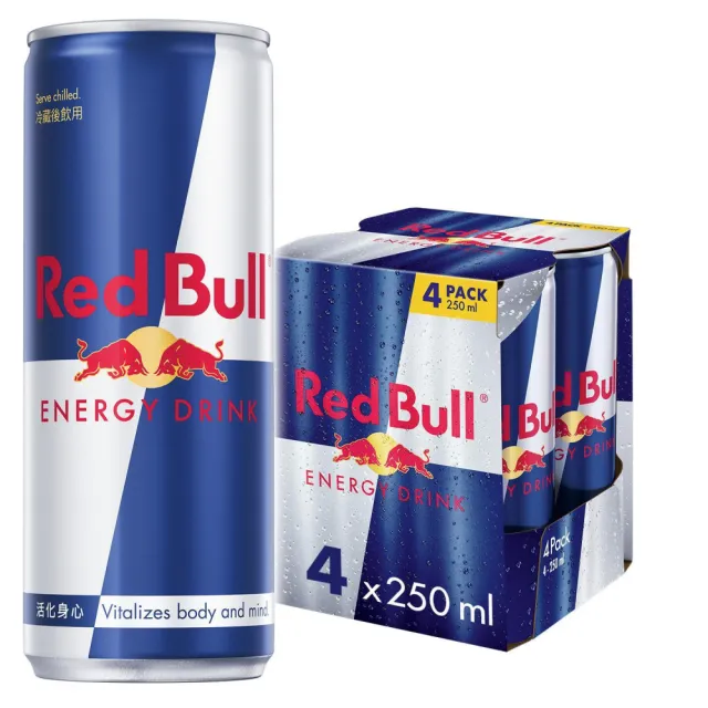 【Red Bull】紅牛能量飲料 250mlx4入/組