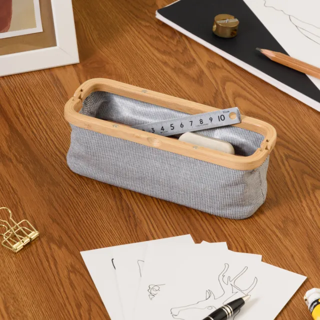 【Gudee 好迪家居】UROKI 筆袋(鉛筆盒、文具收納、桌上收納、辦公用品)