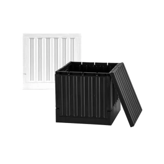 【Greencalm 綠舒市】樹德 貨櫃收納 收納椅 收納箱 FB-3232 上開收納櫃 置物箱(可堆疊/收納/黑色/白色)