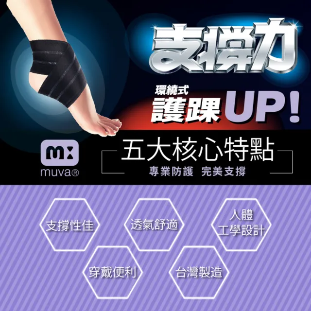 【muva 官方直營】可調式透氣舒適護踝(單入)