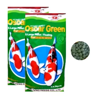 【海豐飼料】Alife高級錦鯉魚飼料綠藻 5kg×2袋/綠色大顆粒/超值重量包(適合各種中大型錦鯉食用T359×2綠)