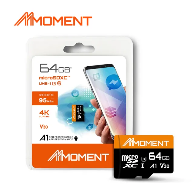 【Moment】64G MicroSDXC A1 記憶卡(MFSUU1064A1-NAD)