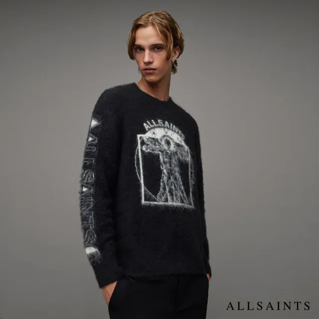 【ALLSAINTS】INSIGNIA 羊毛針織上衣Black MK108Z(寬鬆版型)