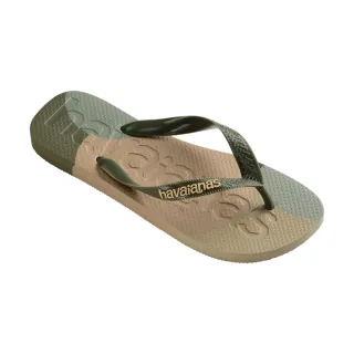 【havaianas 哈瓦仕】拖鞋 男鞋 女鞋 夾腳拖 拼接 巴西 Logomania Multicolor 綠/棕 4147526-0869U(哈瓦士)