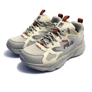 【FILA】女 慢跑鞋 運動鞋 老爹鞋 復古運動鞋-灰/棕紅(5J382X412)