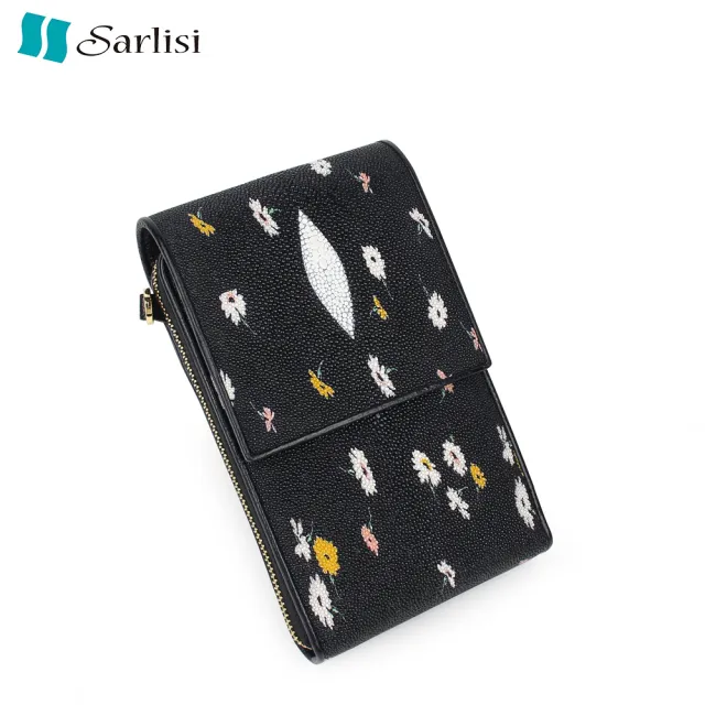 【Sarlisi】泰國進口新款2023珍珠魚皮女包真皮手機包單肩斜背包卡包