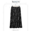 【betty’s 貝蒂思】腰鬆緊大小點點百褶雪紡長裙(共二色)