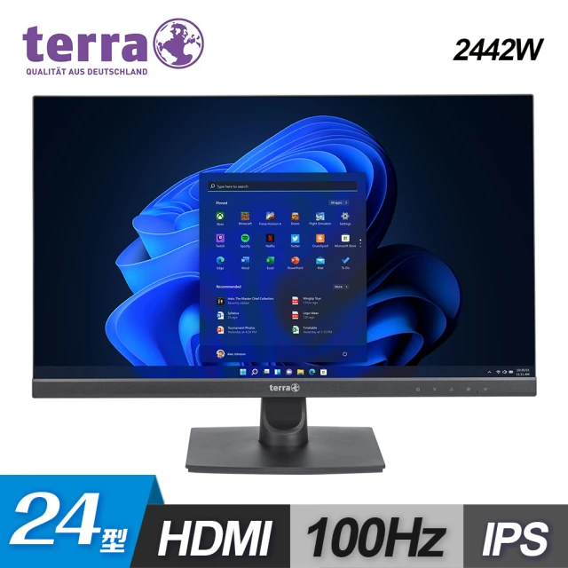 TERRA 2442W 24型 IPS 不閃屏螢幕 有喇叭折