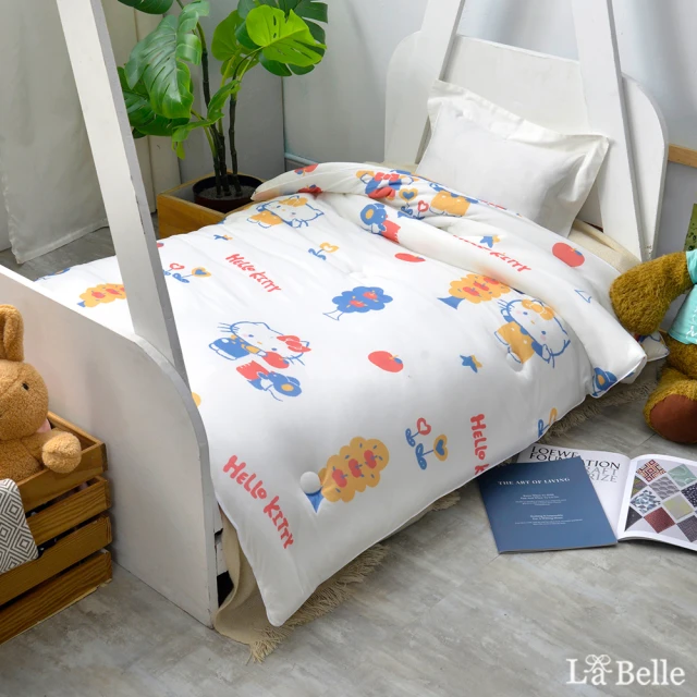 La BelleLa Belle Sanrio三麗鷗正版授權 海島針織棉可水洗兒童抗菌暖暖被105*135CM(多款任選)