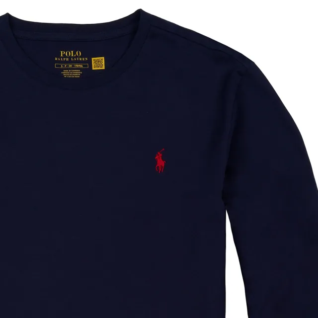 RALPH LAUREN】POLO RL 圓領小馬刺繡長T恤(RL POLO) - momo購物網