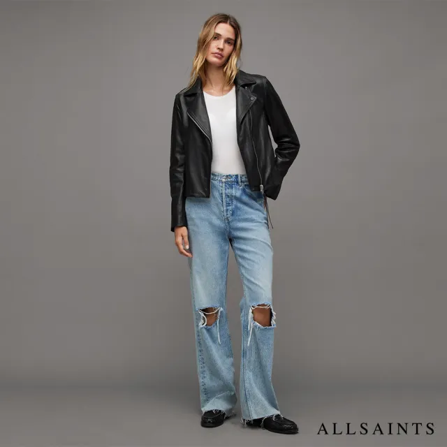 【ALLSAINTS】LARNA 羊皮騎士皮衣Black WL014Y(修身版型)