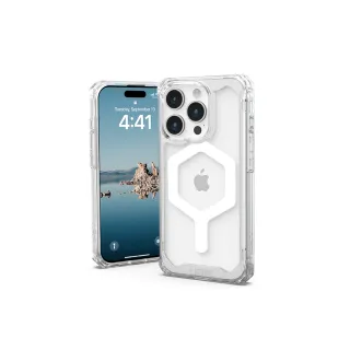 【UAG】iPhone 15 Pro 磁吸式耐衝擊保護殼（按鍵式）-極透明(支援MagSafe功能)