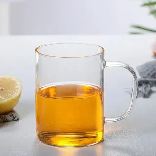 【Yihthai】耐熱玻璃把手馬克杯-450ml 1入(玻璃杯 水杯 飲料杯 茶杯)