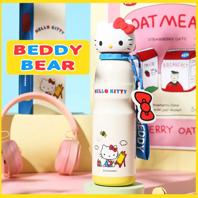 【BEDDY BEAR 杯具熊】KITTY運動直飲保溫杯 316不鏽鋼保溫杯 旋蓋保溫杯 運動保溫水壺 600ml(保溫瓶)