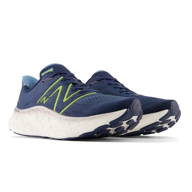 NEW BALANCE Fresh Foam X More v4 男 運動 透氣 厚底 慢跑鞋 寬楦 藍(MMORCN4)