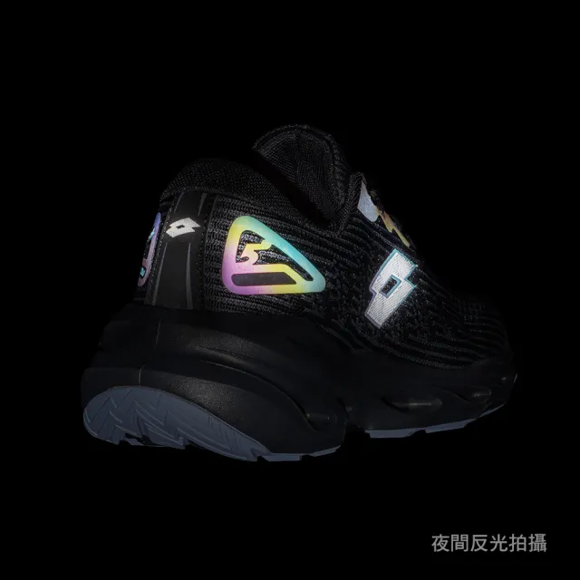 【LOTTO】女 AIRFLOW5plus 風動跑鞋(炫彩黑-LT4AWR5290)
