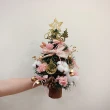 【KIRA與花花藝】PE法式質感聖誕樹/小-浪漫粉/桌上聖誕樹(永生花裝飾/聖誕禮物/聖誕節/交換禮物/聖誕樹)
