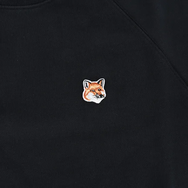【Maison Kitsune】狐狸LOGO叉肩袖T恤(黑/女款)