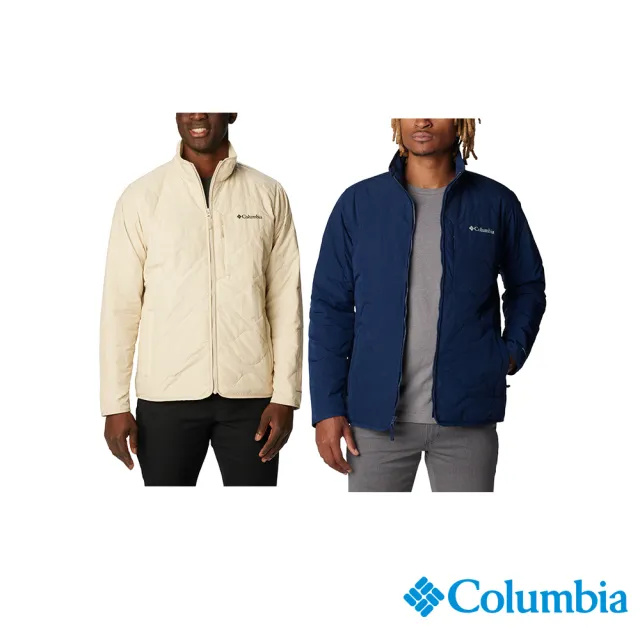 【Columbia 哥倫比亞 官方旗艦】男款-Birchwood™Omni-Heat鋁點保暖立領外套-卡其(UWE98950KI/HF)