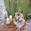【KIRA與花花藝】PE法式質感聖誕樹落雪款/小-雪花白/桌上聖誕樹(永生花裝飾/聖誕禮物/聖誕節/聖誕樹)